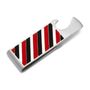 Varsity Stripes Black Red and White Bottle Opener Money Clip
