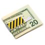 Varsity Stripes Blue and Yellow Bottle Opener Money Clip
