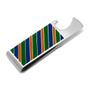 Varsity Stripes Blue, Green, and Orange Money Clip