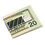 Varsity Stripes Blue, Green, and Orange Money Clip