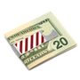 Varsity Stripes Crimson and White Bottle Opener Money Clip