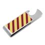 Varsity Stripes Garnet and Gold Bottle Opener Money Clip