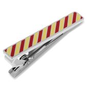 Varsity Stripes Garnet and Gold Tie Clip