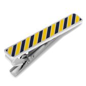 Varsity Stripes Navy and Gold Tie Clip