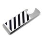Varsity Stripes Navy and White Bottle Opener Money Clip