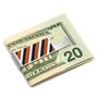 Varsity Stripes Navy Orange and White Money Clip