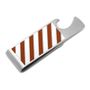 Varsity Stripes Orange and White Bottle Opener Money Clip