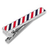 Varsity Stripes Red, Navy, and White Tie Clip