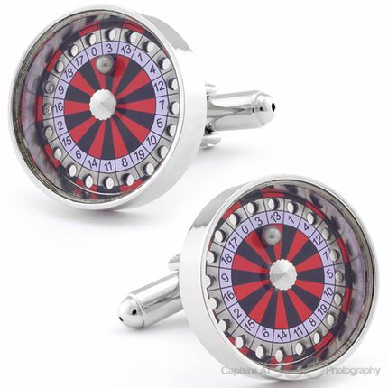 Vegas Roulette Wheel Cufflinks