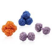 Vibrant Silk Knot Cufflinks