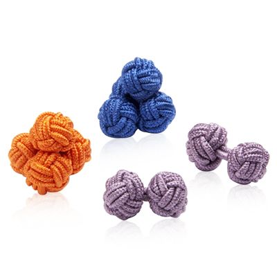 Vibrant Silk Knot Cufflinks