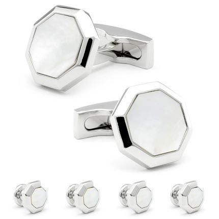 Victorian Pearl Silver Cufflinks