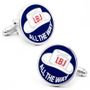 Vintage "Lbj All The Way" Button Cufflinks