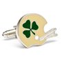 Vintage Notre Dame Shamrock Helmet Cufflinks