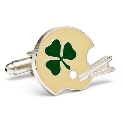 Vintage Notre Dame Shamrock Helmet Cufflinks