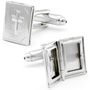 Vintage Wedding Open Silver Cross Cufflinks