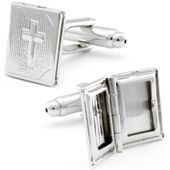 Vintage Wedding Open Silver Cross Cufflinks