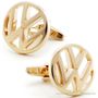 Volkswagen Symbol in Gold Cufflinks