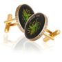 Wales Green Dragon Coin Cuff Links