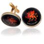 Wales Red Dragon Coin Cuff Links