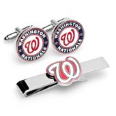 Washington Nationals Cufflinks And Tie Bar Gift Set