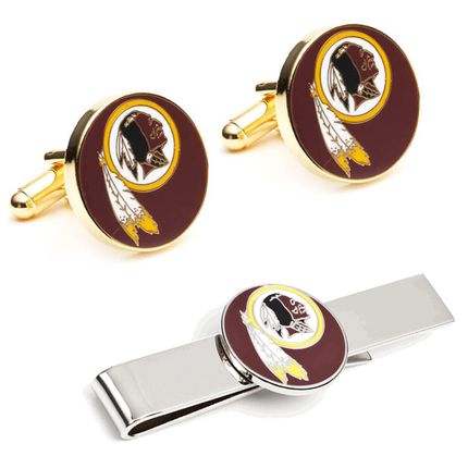 Washington Redskins Cufflinks And Tie Bar Gift Set