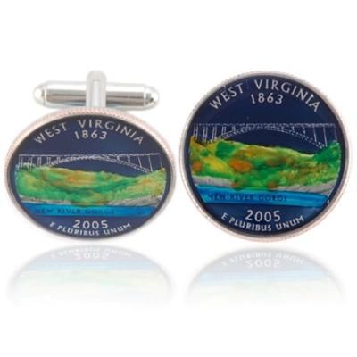 West Virginian Quarter Coin Cuff Links