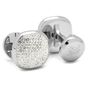 White Pave Crystal Cufflinks
