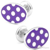 White Spotted Disco Cufflinks