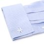Winter White Snowflake Cufflinks