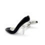 Womens Black High Hill Shoe Cufflinks