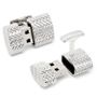 Woven Silver Oval 4Gb Usb Flash Drive Cufflinks