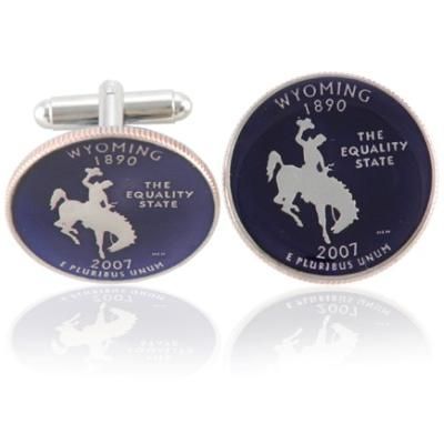 Wyomingite Quarter Coin Cuff Links