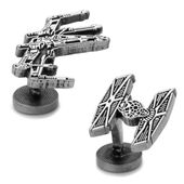 X-Wing and TIE Fighter Battle Ships Cufflinks