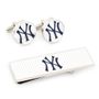 Yankees Pinstripe Cufflink And Money Clip Gift Set