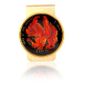 Year Of Dragon Medallion W/ Red Dragon Coin Money Clip