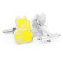 Yellow Lucky Cat Cufflinks