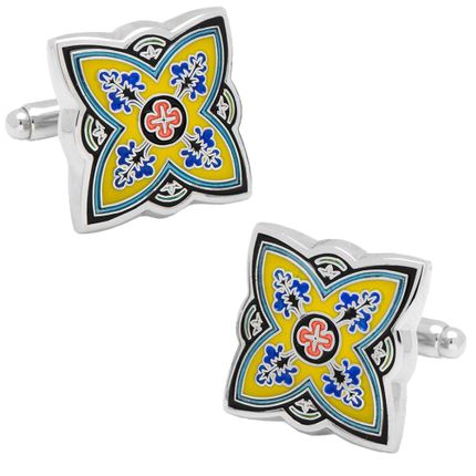 Yellow Spanish Bloom Cufflinks