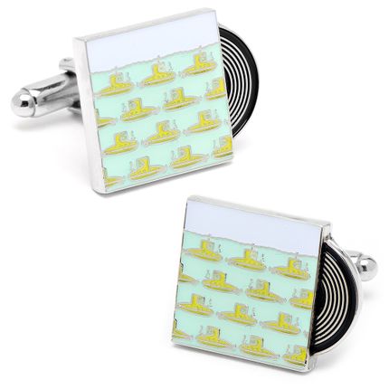 Yellow Submarine Record Cufflinks