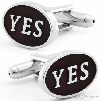 YES Black Cufflinks