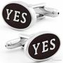 YES Black Cufflinks