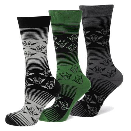 Yoda Ombre Stripe Sock 3 Pack Gift Set