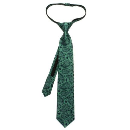 Yoda Paisley Boys' Zipper Silk Tie