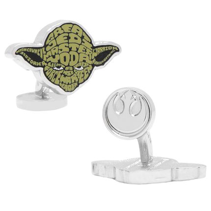 Yoda Typography Cufflinks