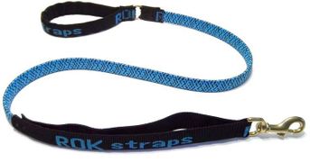 3 in 1 Anti-Pull Solid Rubber Leash Size: Large (54" H x 1" W x 0.25" D), Color: Blue and Black