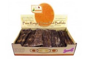 Canine Caviar Buffalo Jerky Flat 6in 35ct
