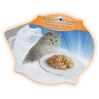 Feline Caviar Holistic Free-Range Chicken with Carrot & Pea Grain-Free Wet Cat & Kitten Food, 2.5-oz, case of 18