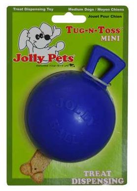 Jolly Pet 3-Inch Tug-n-Toss, Mini, Blue