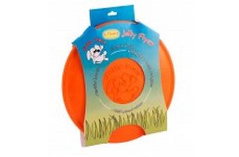 Jolly Pet Jolly Flyer Floating & Flying Dog Toy Orange 9.5in