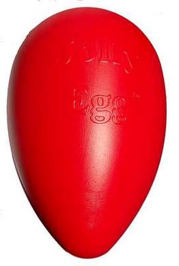 JOLLY PETS 8-Inch Plastic Jolly Egg for Pets, Red